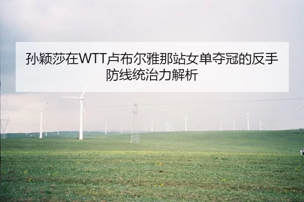 孙颖莎在WTT卢布尔雅那站女单夺冠的反手防线统治力解析